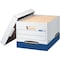 R-Kive Storage File, Letter/Legal, 12"x15"x10", 20/CT, White/Blue PK FEL0724314 - alternate 1